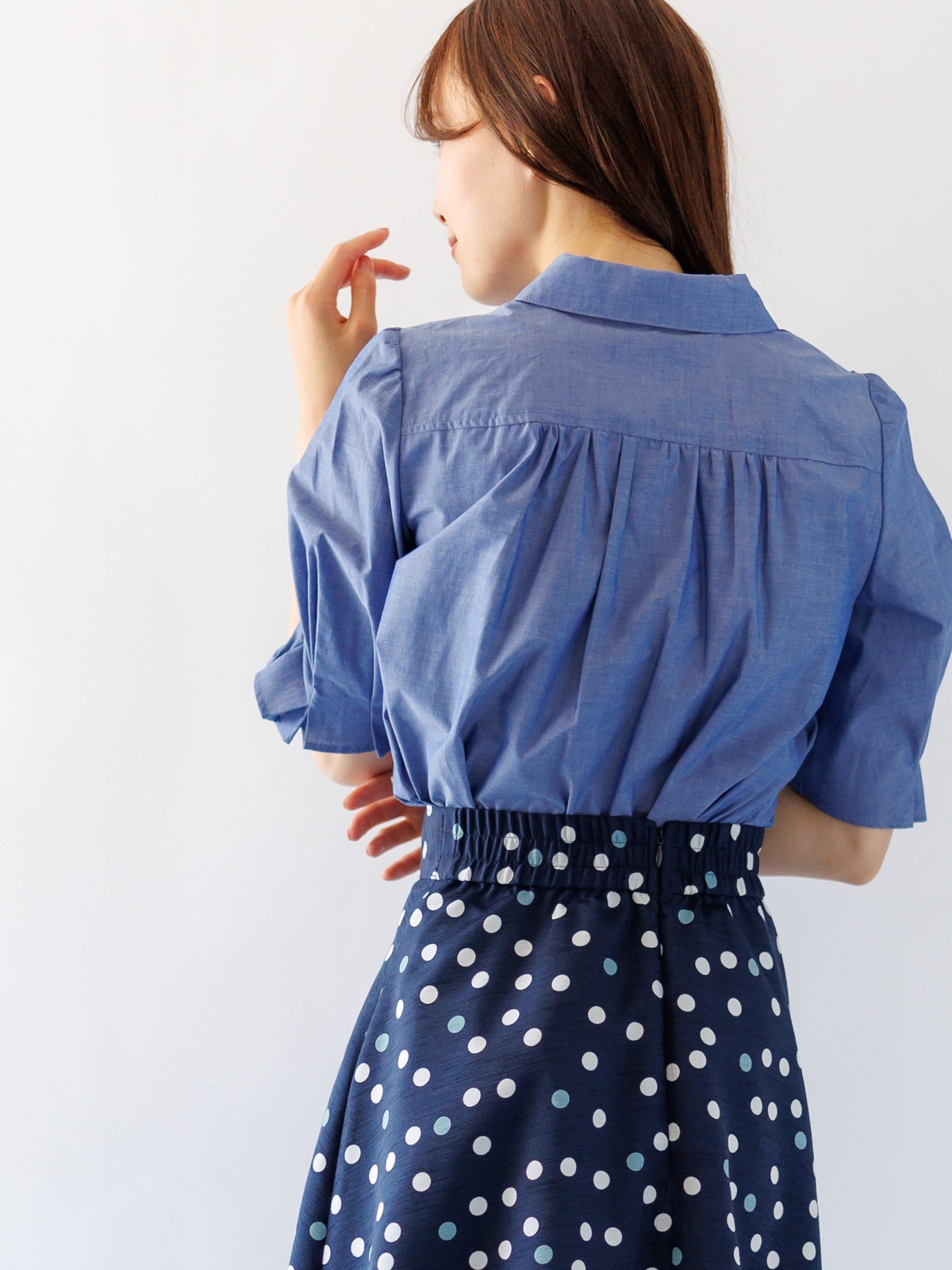 【50%OFF】シャンブレータックスリーブシャツ