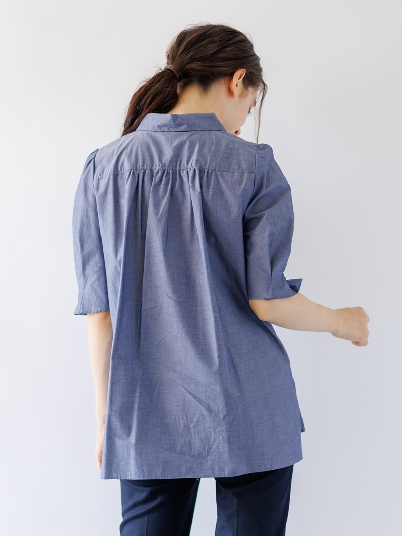 【50%OFF】シャンブレータックスリーブシャツ