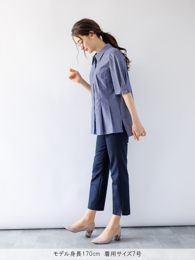 【50%OFF】シャンブレータックスリーブシャツ