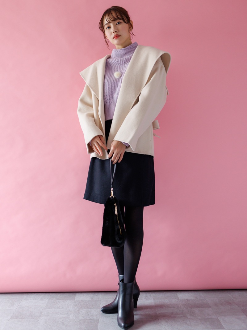 5Gなみ柄ハイネックニット＜アウトレット均一価格＞