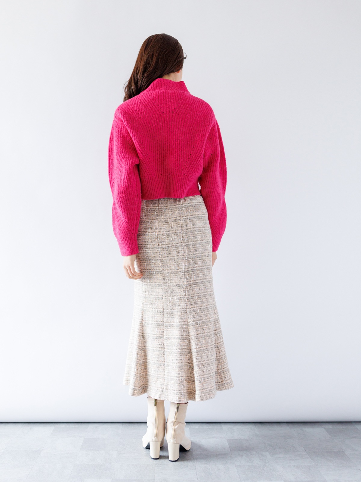 5Gなみ柄ハイネックニット＜アウトレット均一価格＞