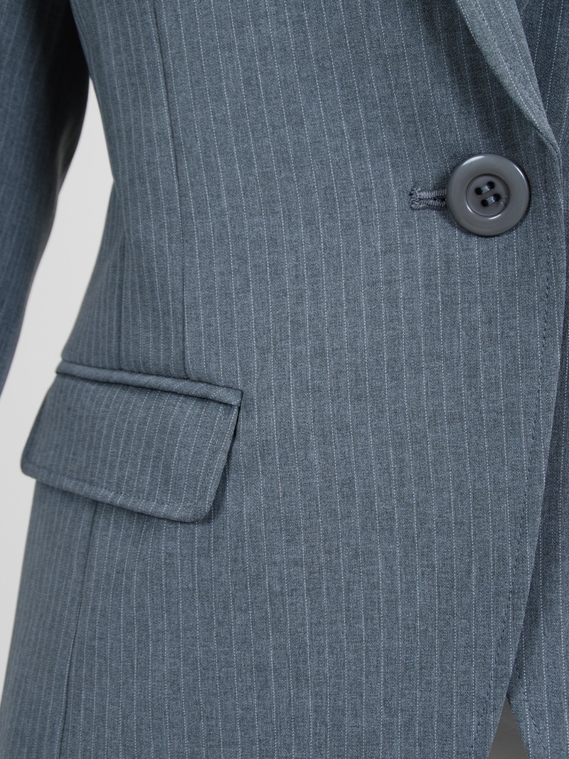 ソリビアストライプロングテーラージャケット