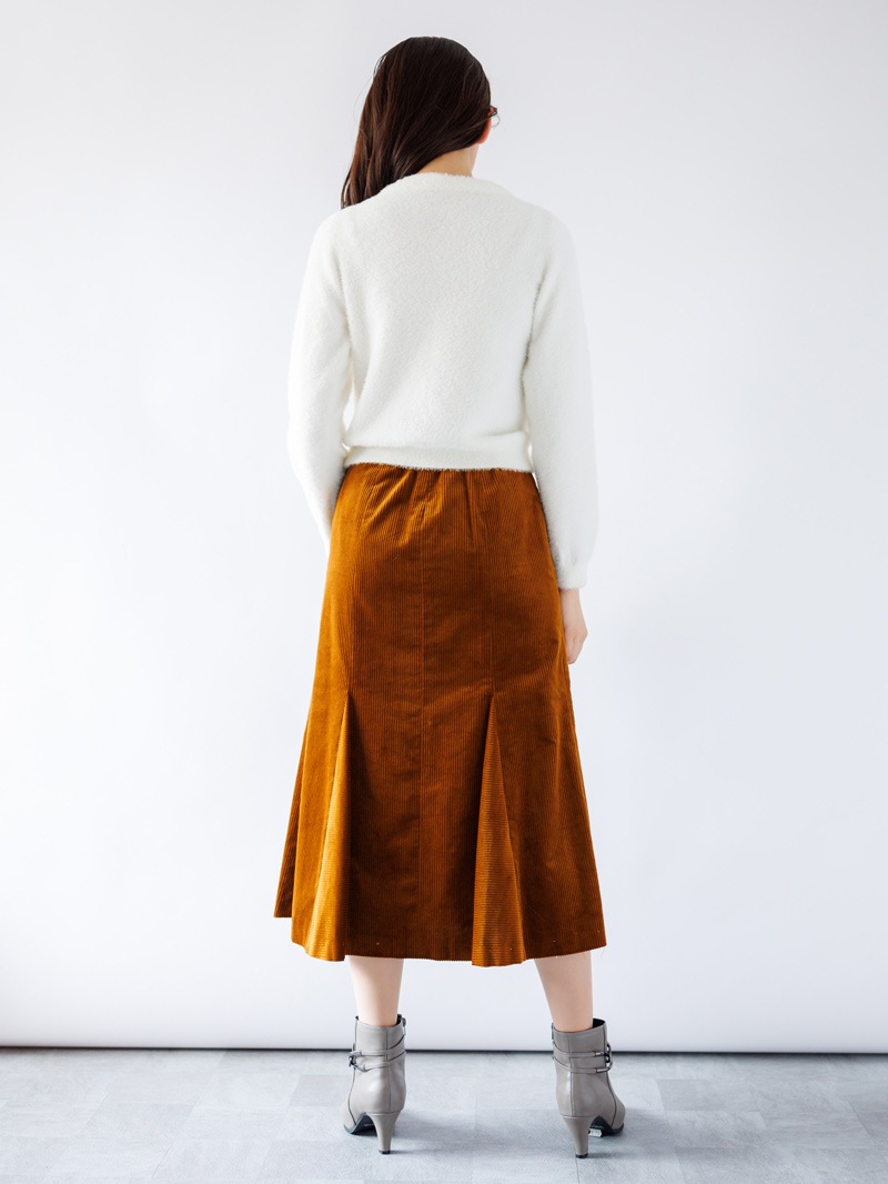 ミンクライクファー立衿ケーブル柄ニット＜アウトレット均一価格＞