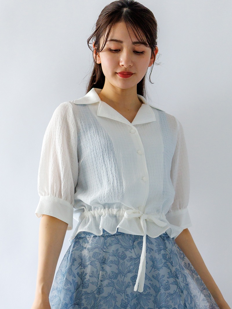【OUTLET 2500円】シアードビー ドロストブラウス<10本以下>