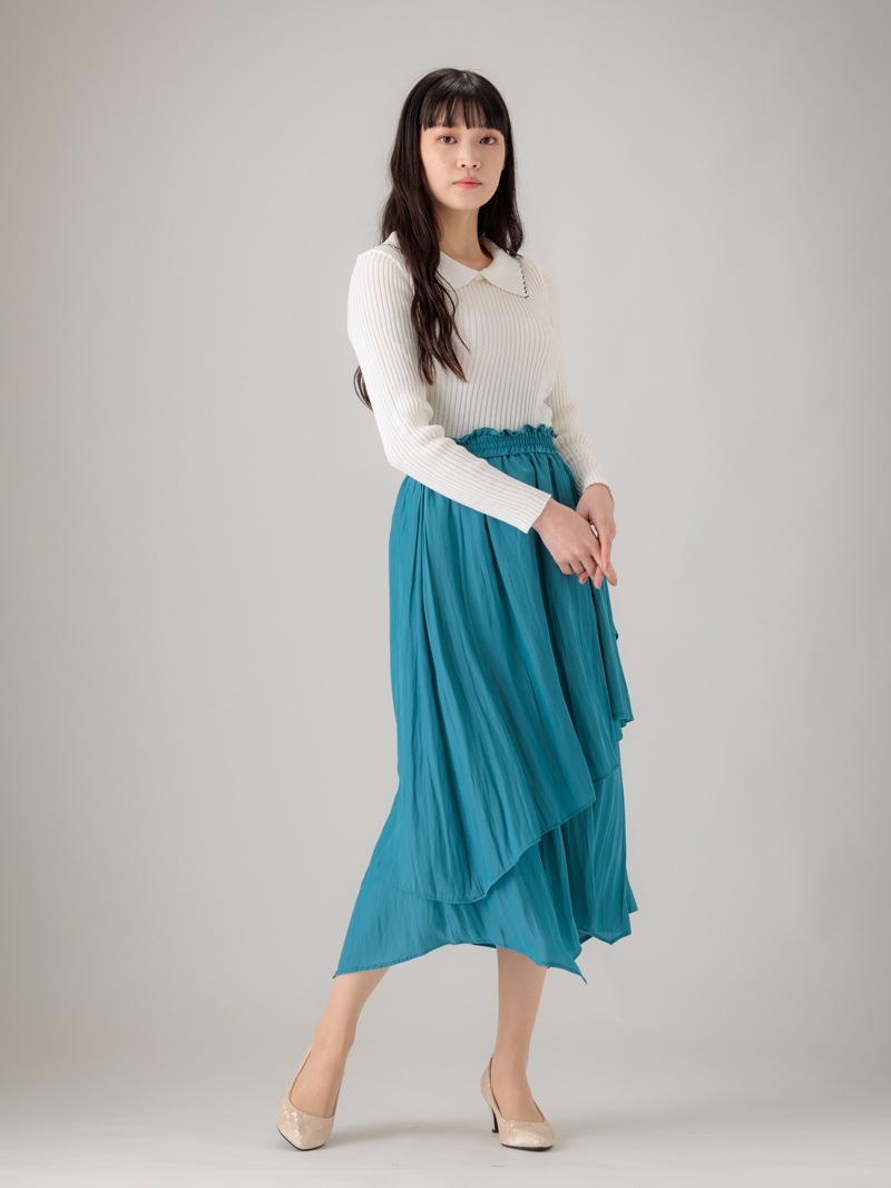 割繊デシンフリルスカート