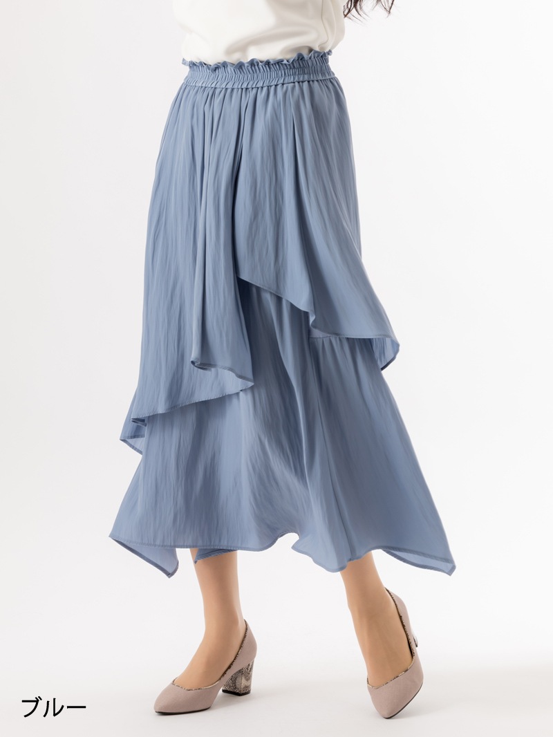 割繊デシンフリルスカート