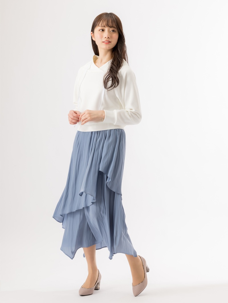 割繊デシンフリルスカート