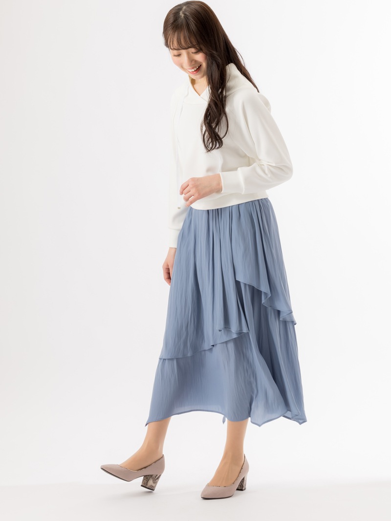 割繊デシンフリルスカート