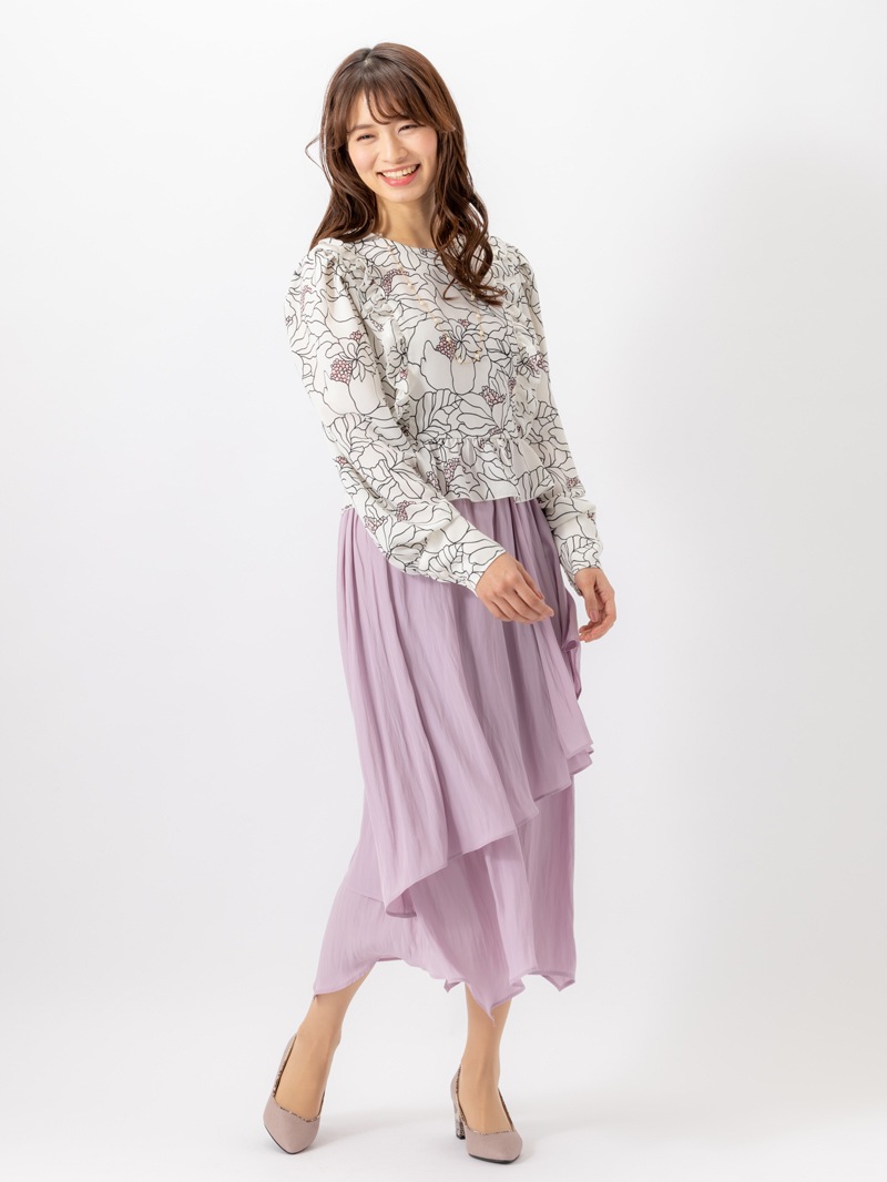 割繊デシンフリルスカート