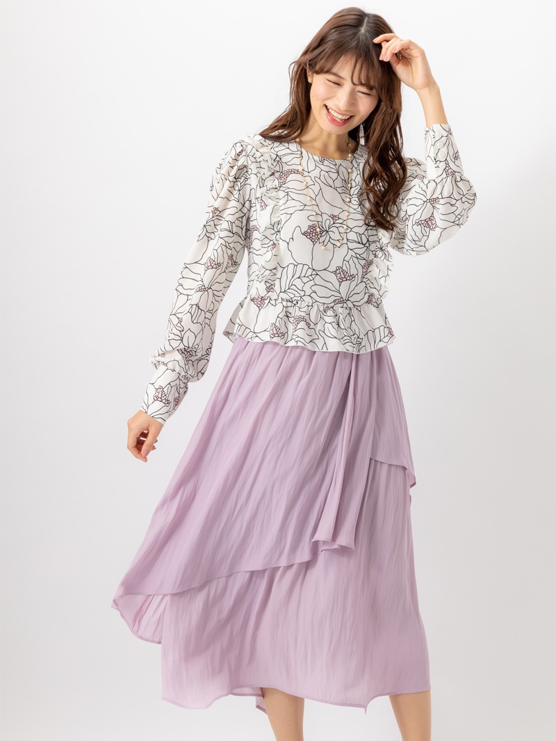 割繊デシンフリルスカート