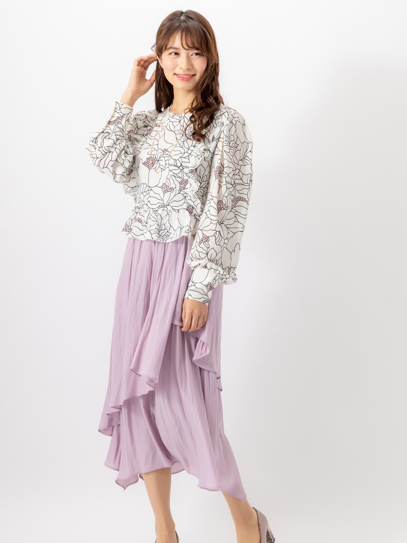 割繊デシンフリルスカート