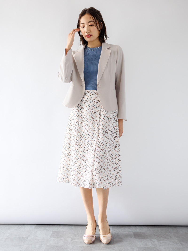 【SUMMER SALE】透かし×シャーリングニット