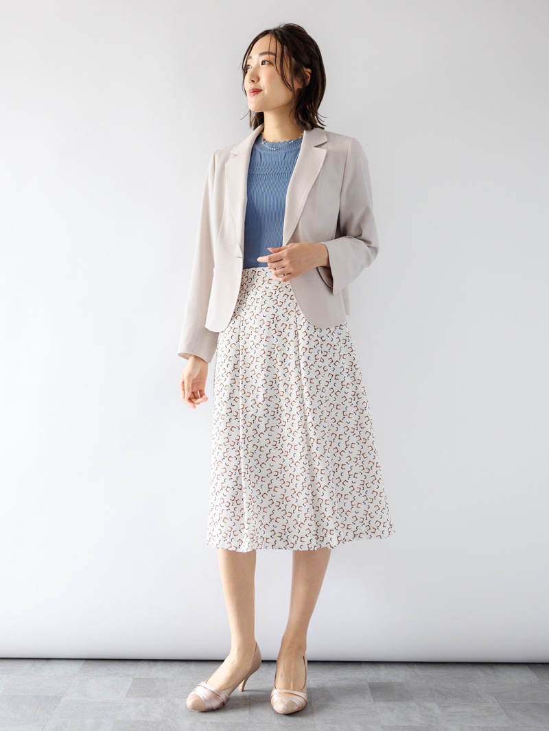 【SUMMER SALE】透かし×シャーリングニット
