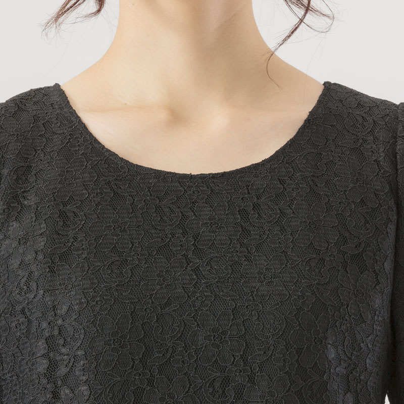 フレンチキス×レースストレートワンピ