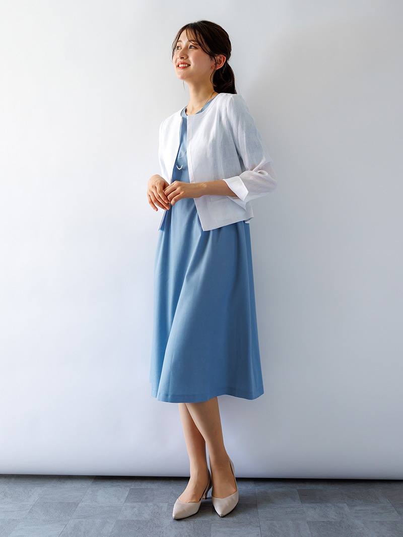 リヨポリツイルライト 後シャーリングワンピース