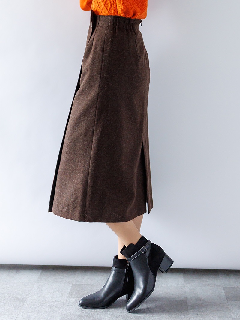 【30%OFF】ツィード巻き風ストレートスカート