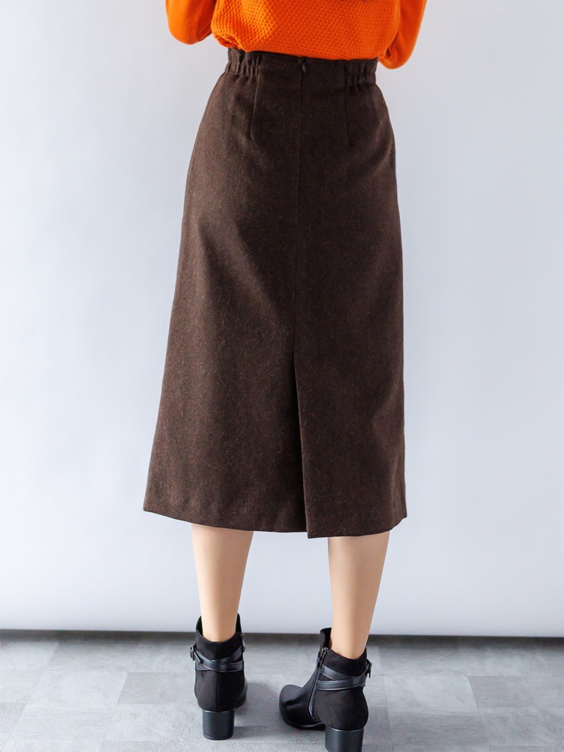 【30%OFF】ツィード巻き風ストレートスカート