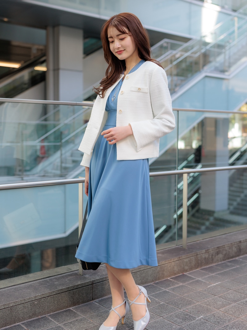 50%OFF】ファンシーツイードノーカラージャケット<夏の新作