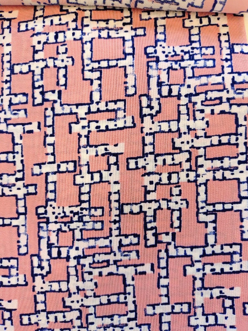 幾何学プリントAラインワンピース