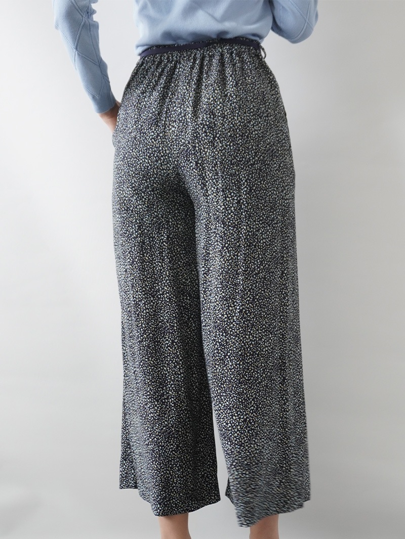 【20%OFF】ウエストゴムプリント太身パンツ