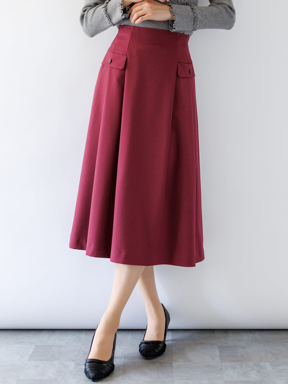 UNITED TOKYO サイドプリーツタックスカート UNITED TOKYO（ユナイテッドトウキョウ）の「サイドプリーツ