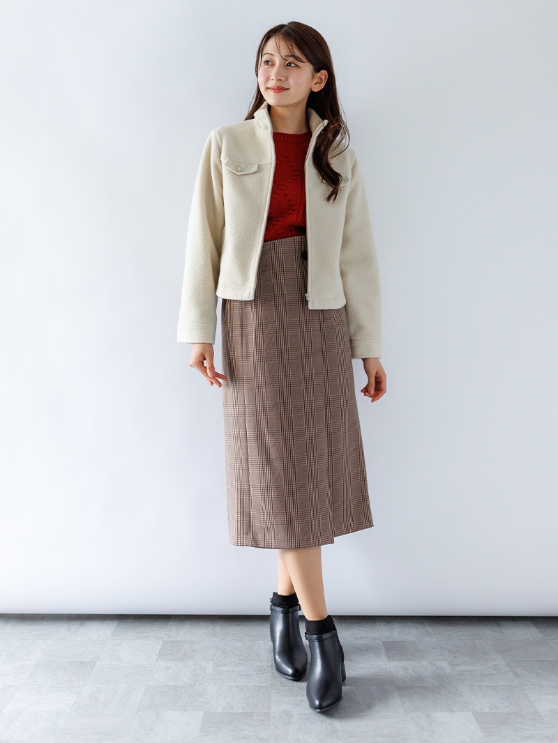 【20%OFF】ﾛｰｹﾞｰｼﾞ ｹｰﾌﾞﾙ×ﾀﾞｲﾔ柄丸首ﾆｯﾄ