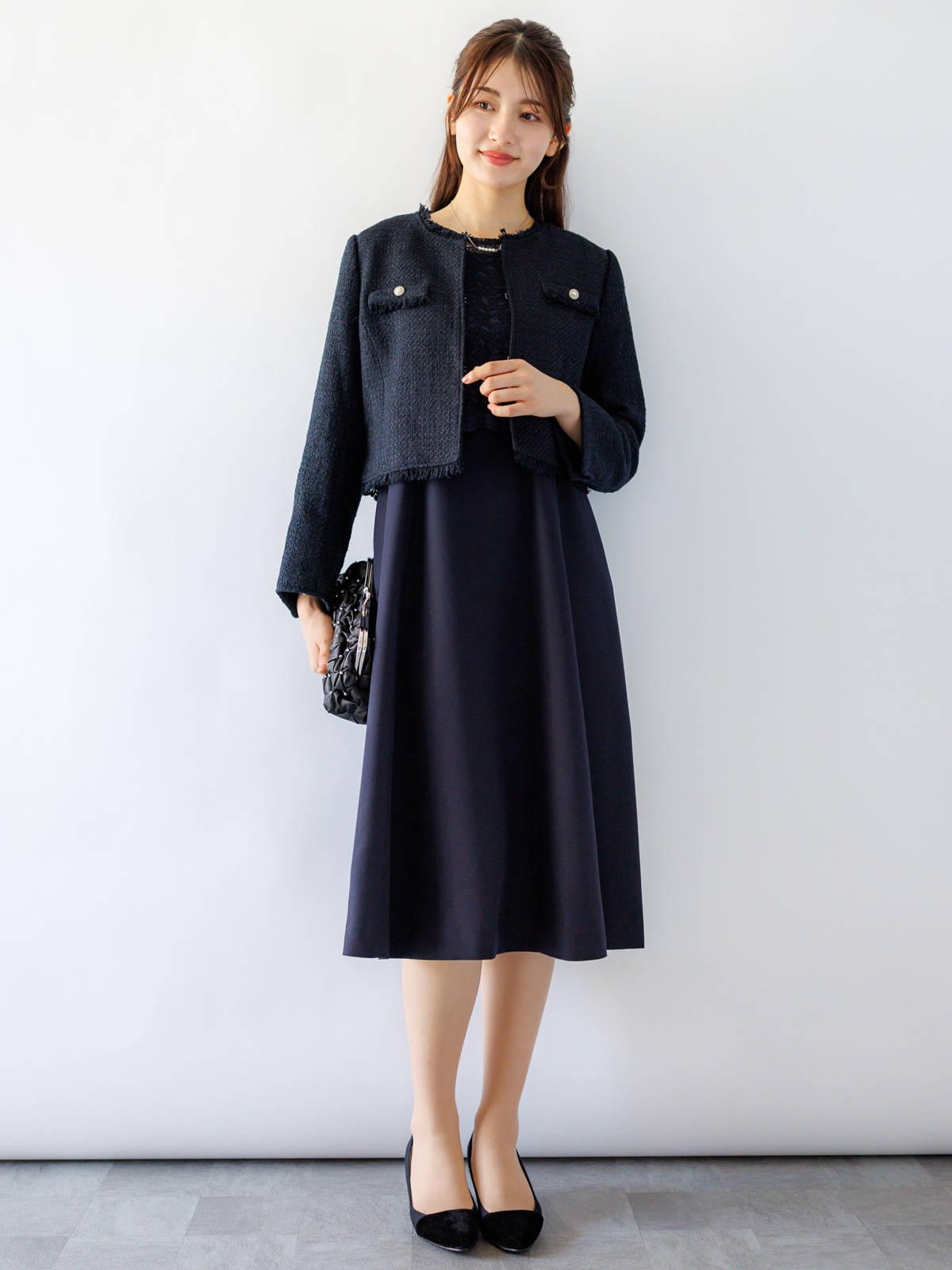 ノーベルバックサテンGZレースボレロ付105丈ワンピース