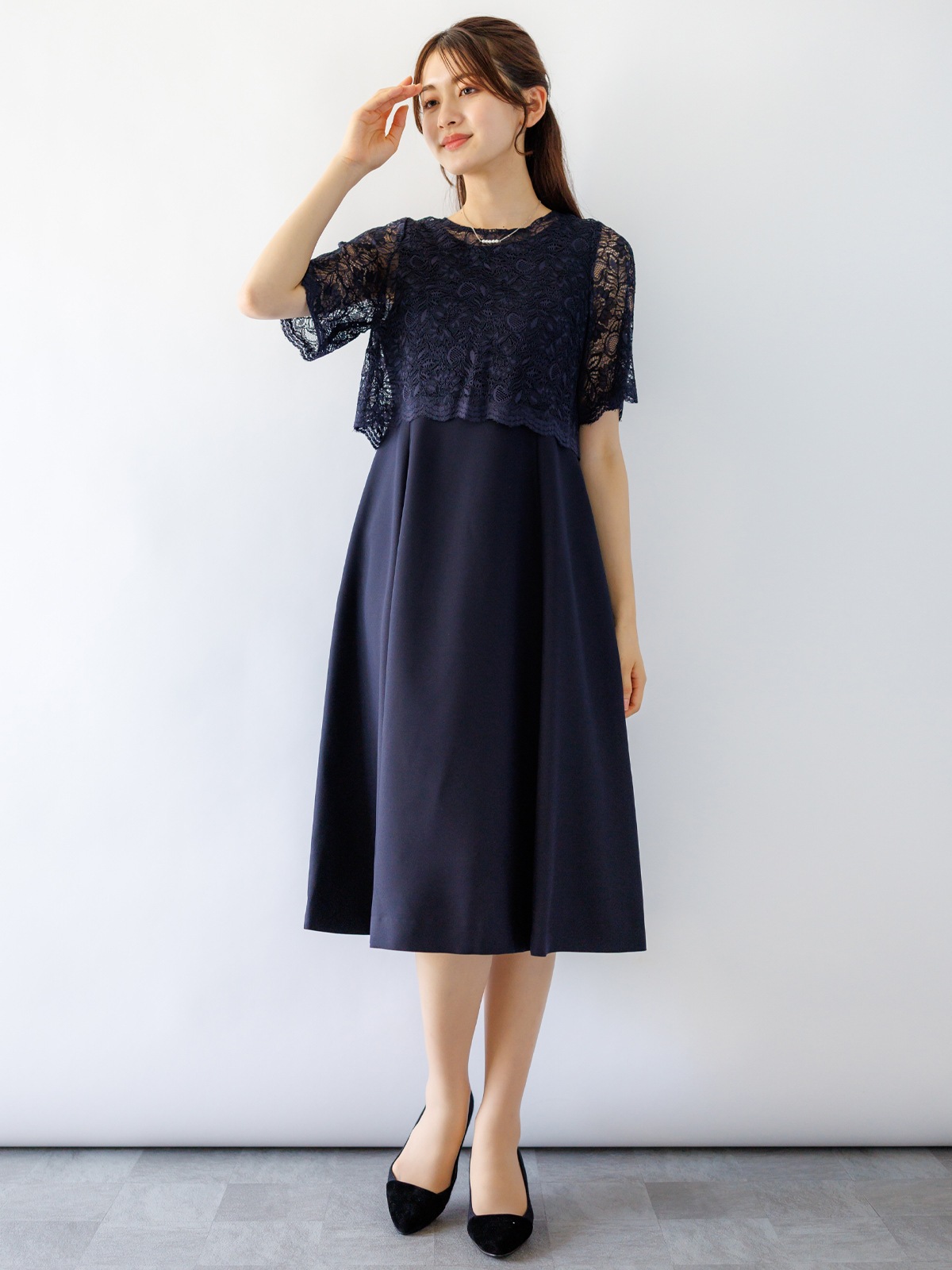 ノーベルバックサテンGZレースボレロ付105丈ワンピース