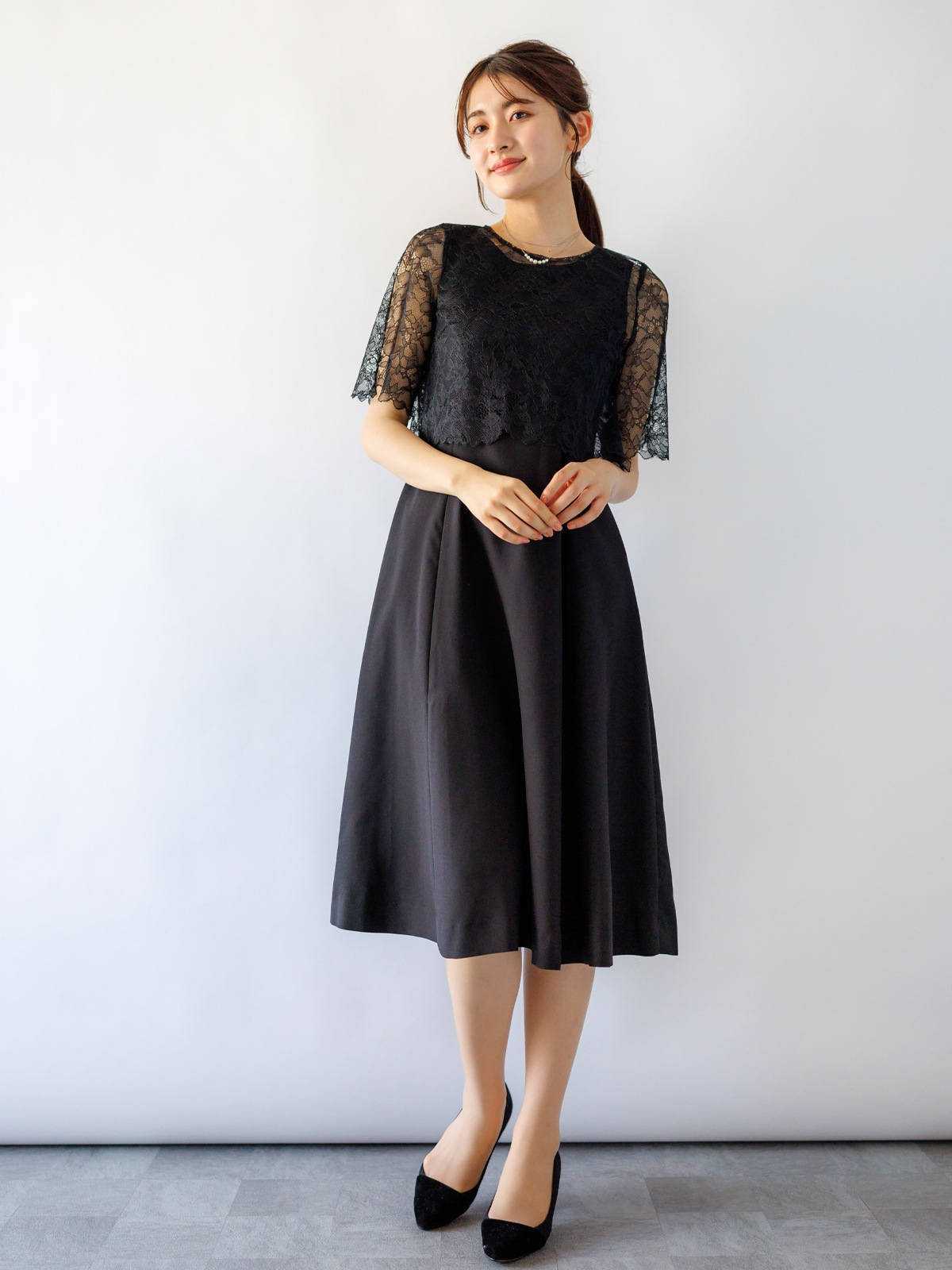 ノーベルバックサテンGZレースボレロ付105丈ワンピース