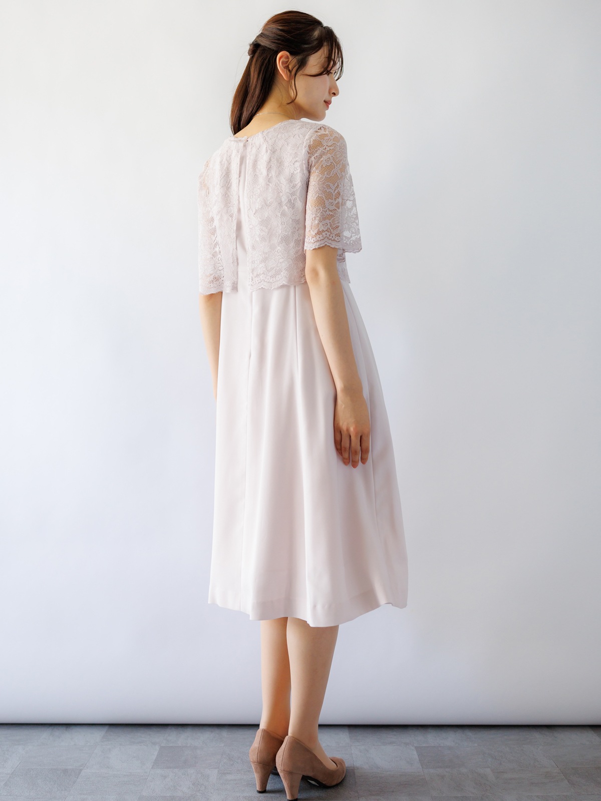 ノーベルバックサテンGZレースボレロ付105丈ワンピース