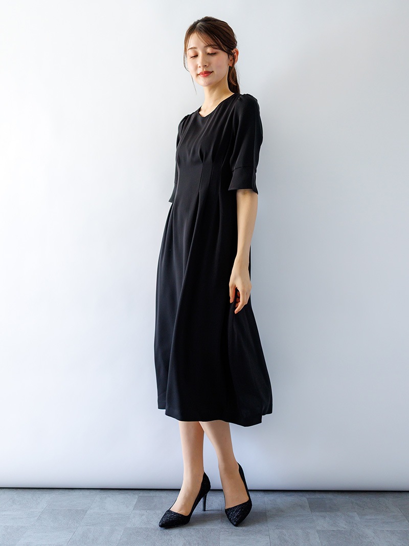 ダブルクロス 後シャーリングワンピース