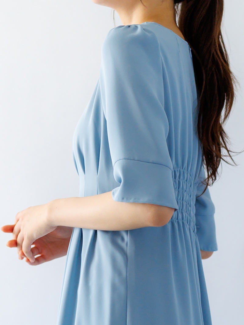 ダブルクロス 後シャーリングワンピース