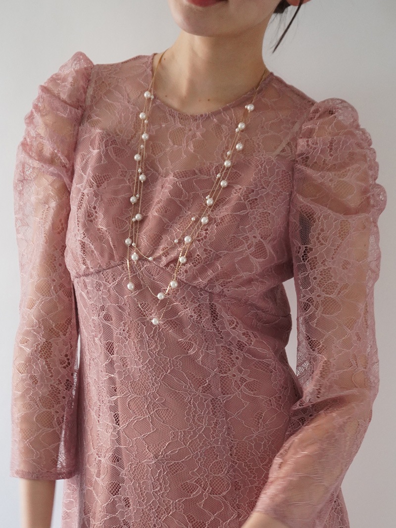 ﾚｰｽ×ｻﾃﾝ ﾊｷﾞﾌﾚｱｰﾜﾝﾋﾟｰｽ