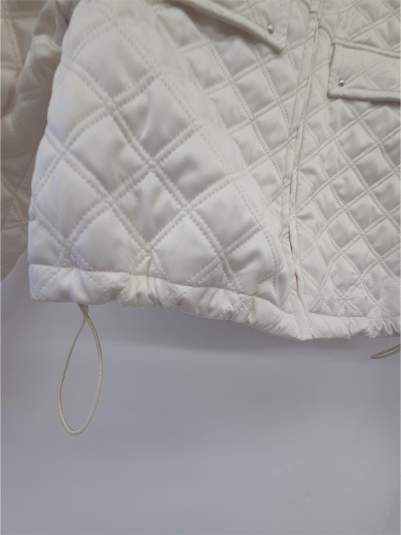 キルトノーカラーブルゾン