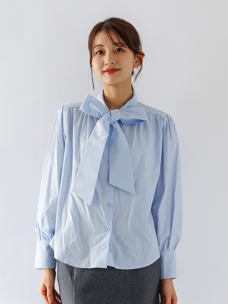 【50%OFF】ボウタイブラウス