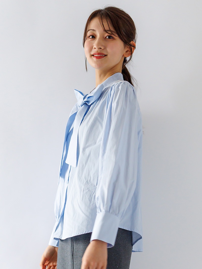 【50%OFF】ボウタイブラウス