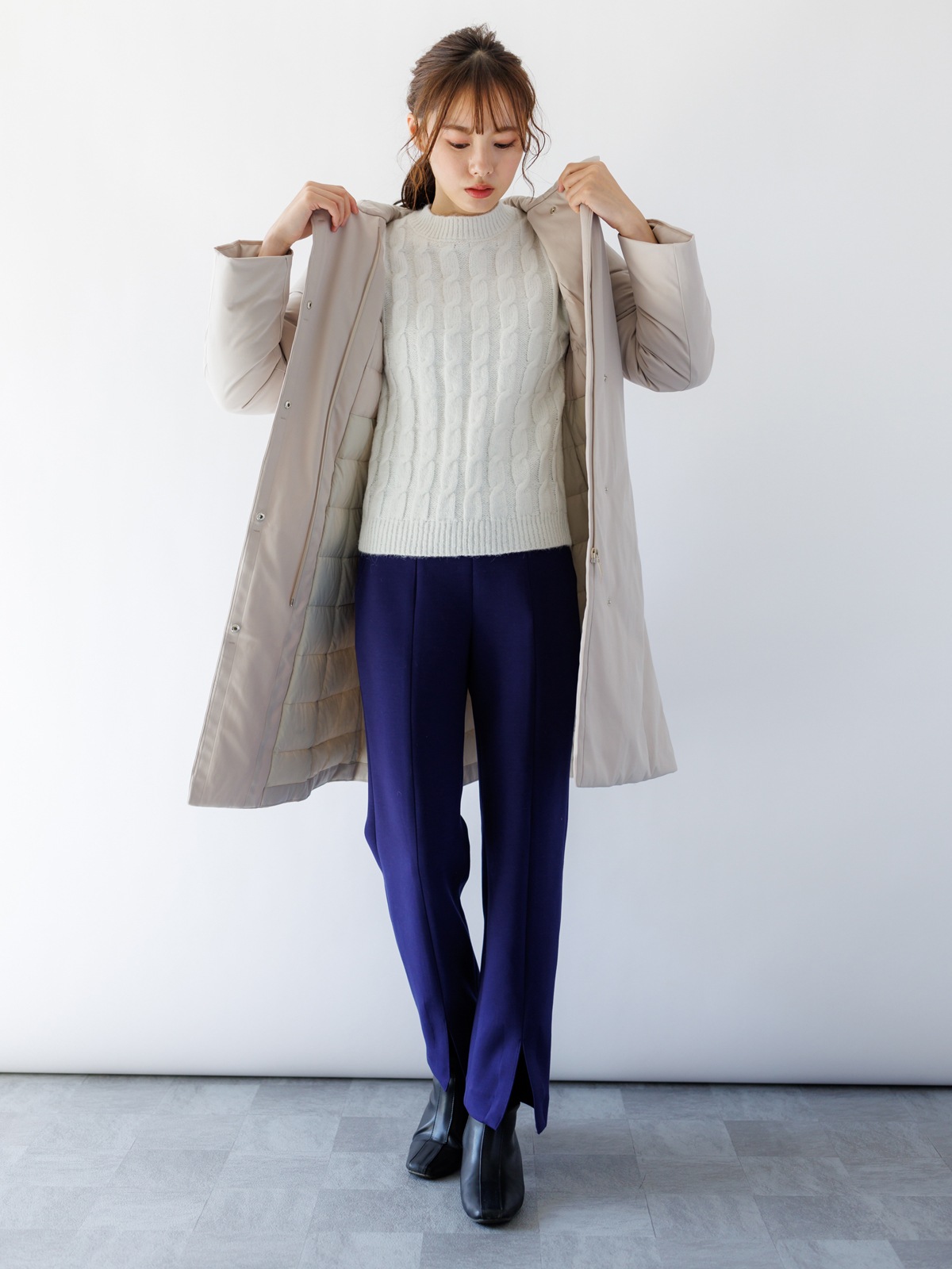 綾ストレッチ ロングダウン｜KarLParkLane Style ONLINE SHOP