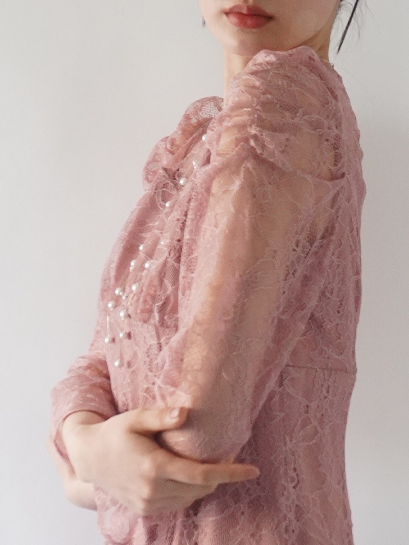 ﾚｰｽ×ｻﾃﾝ ﾊｷﾞﾌﾚｱｰﾜﾝﾋﾟｰｽ