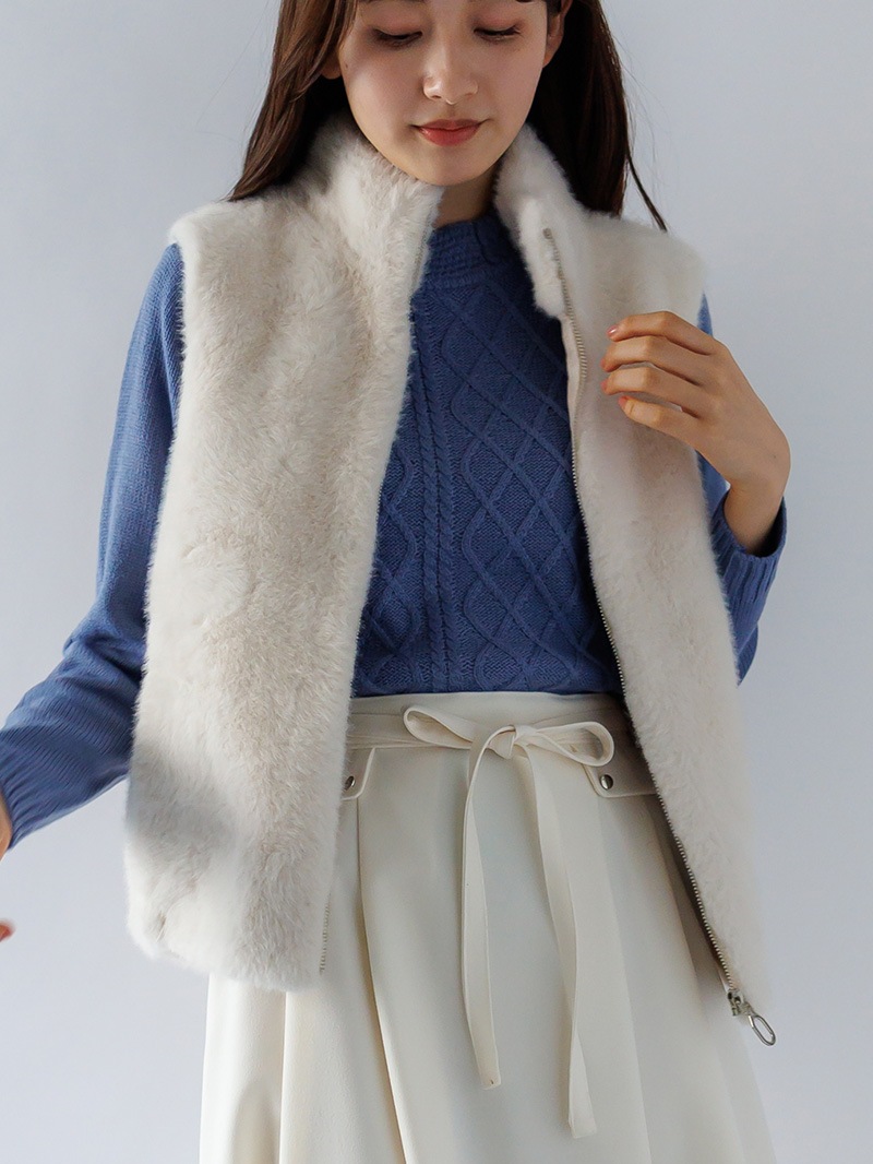 【50%OFF】エコファー ジレ