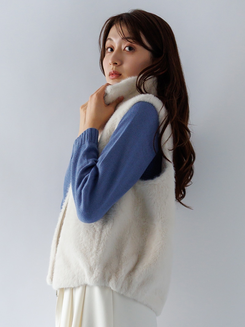 【50%OFF】エコファー ジレ