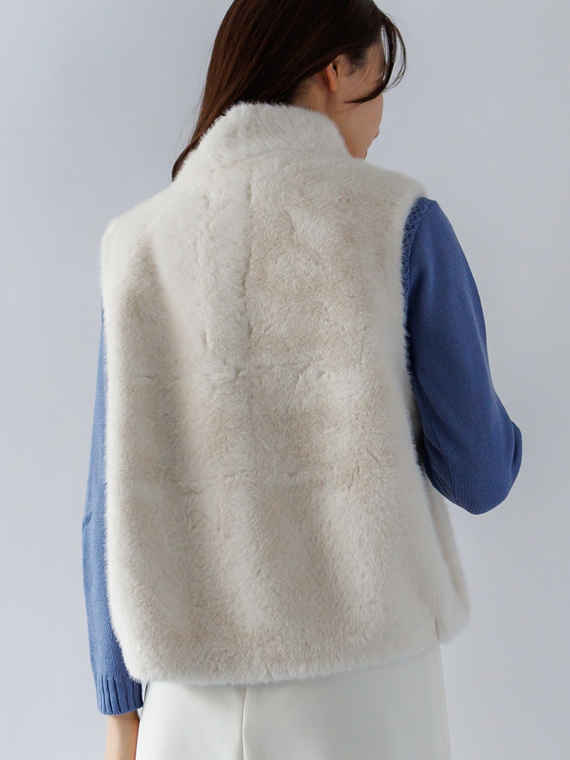 【50%OFF】エコファー ジレ