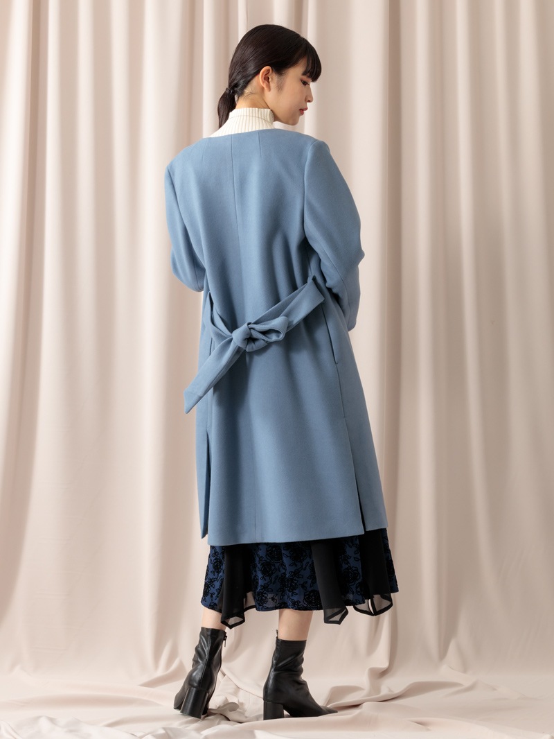 コンプレストメルトンフリースロングコート|KarLParkLane Style コンプレストメルトンフリースロングコート|KarLParkLane Style