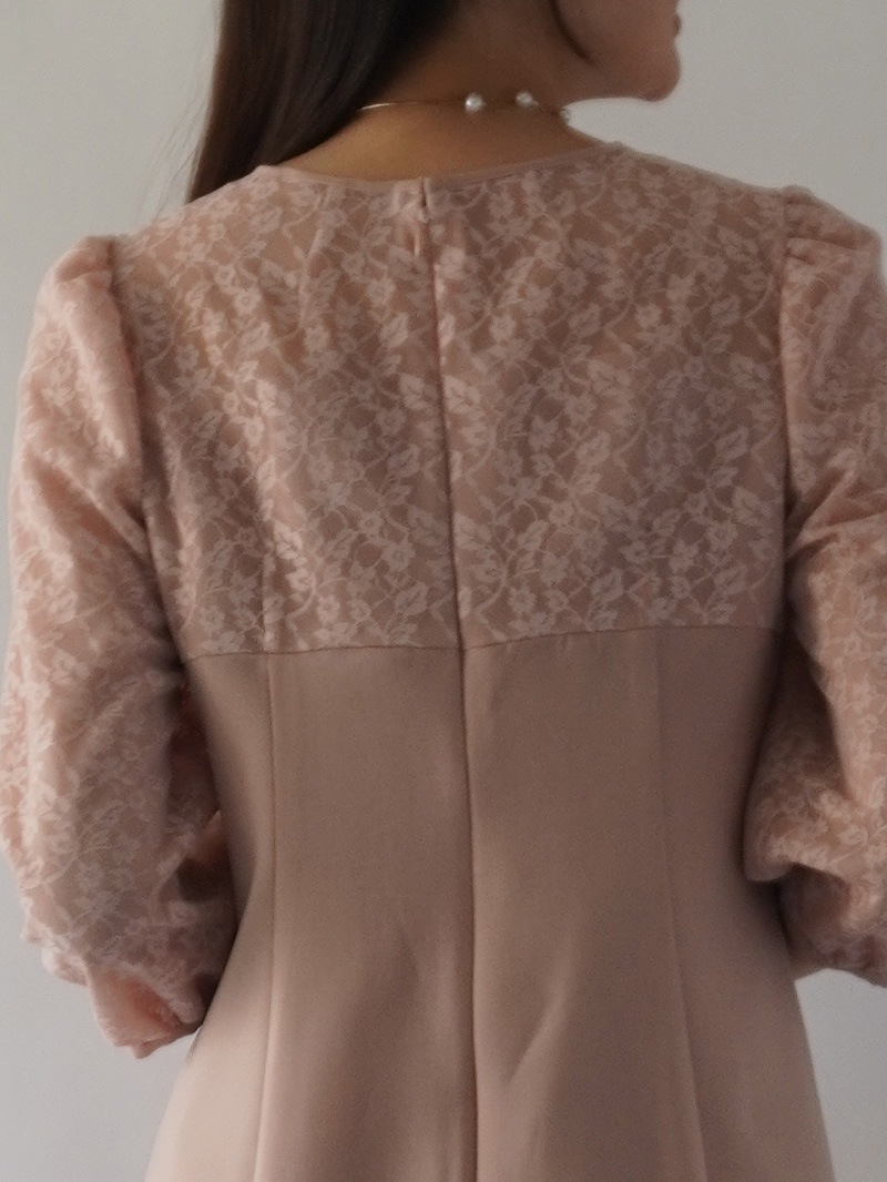 ドライポプリン レース切替ワンピース