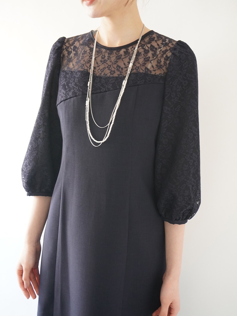 ドライポプリン レース切替ワンピース