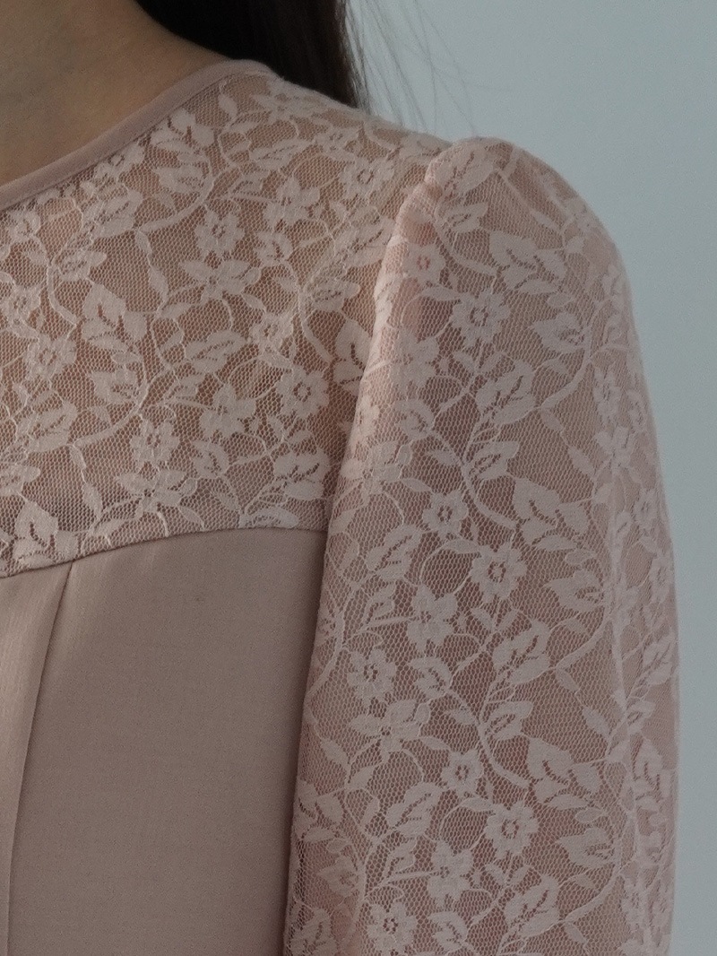 ドライポプリン レース切替ワンピース