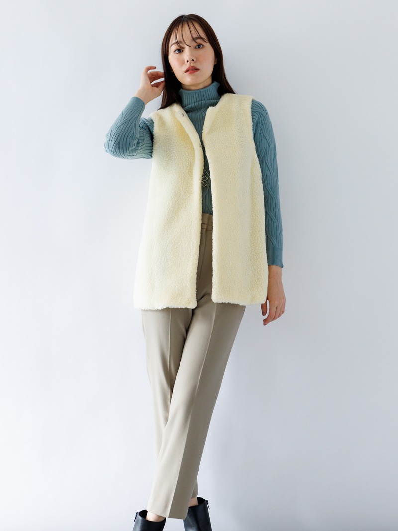 【60％OFF】ACNESボア ジレ