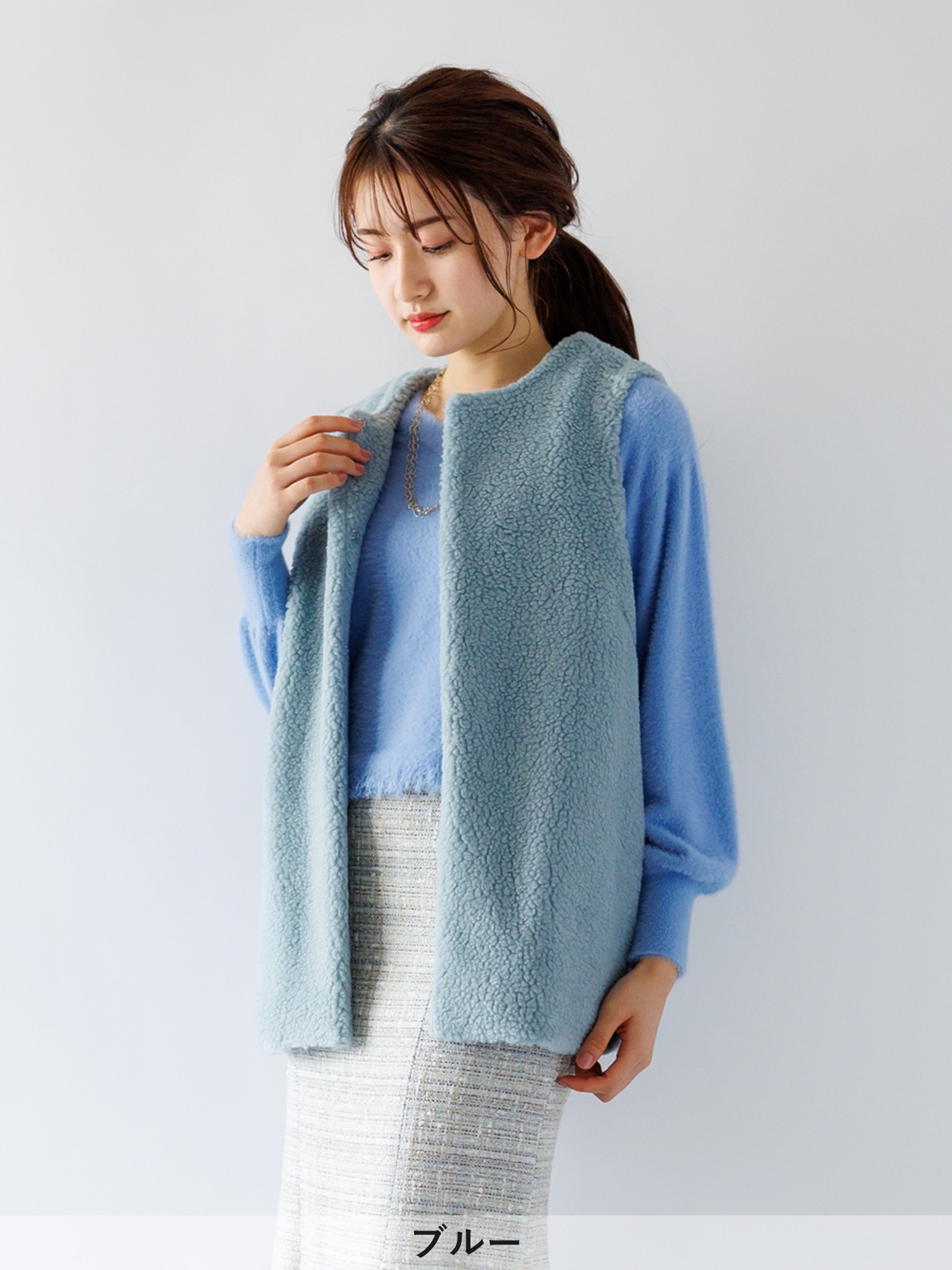 【60％OFF】ACNESボア ジレ