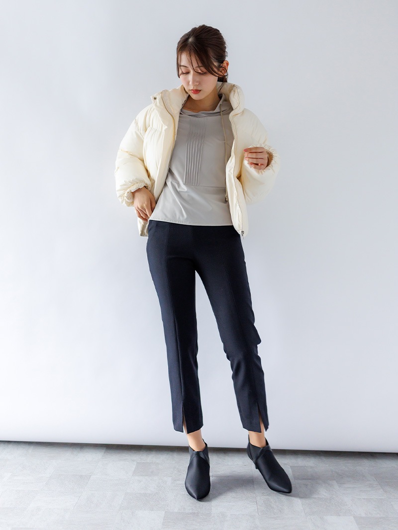 【50%OFF】マイクロアクアスーティングピンタックペプラムカットソー