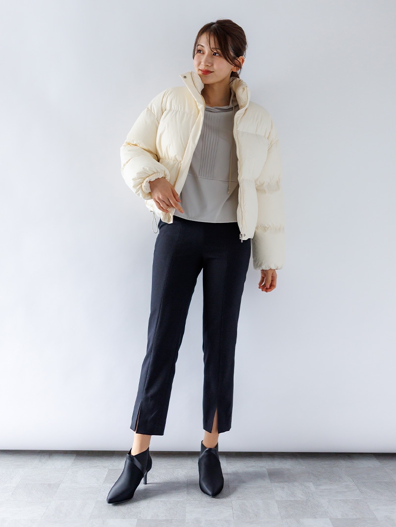 【50%OFF】マイクロアクアスーティングピンタックペプラムカットソー