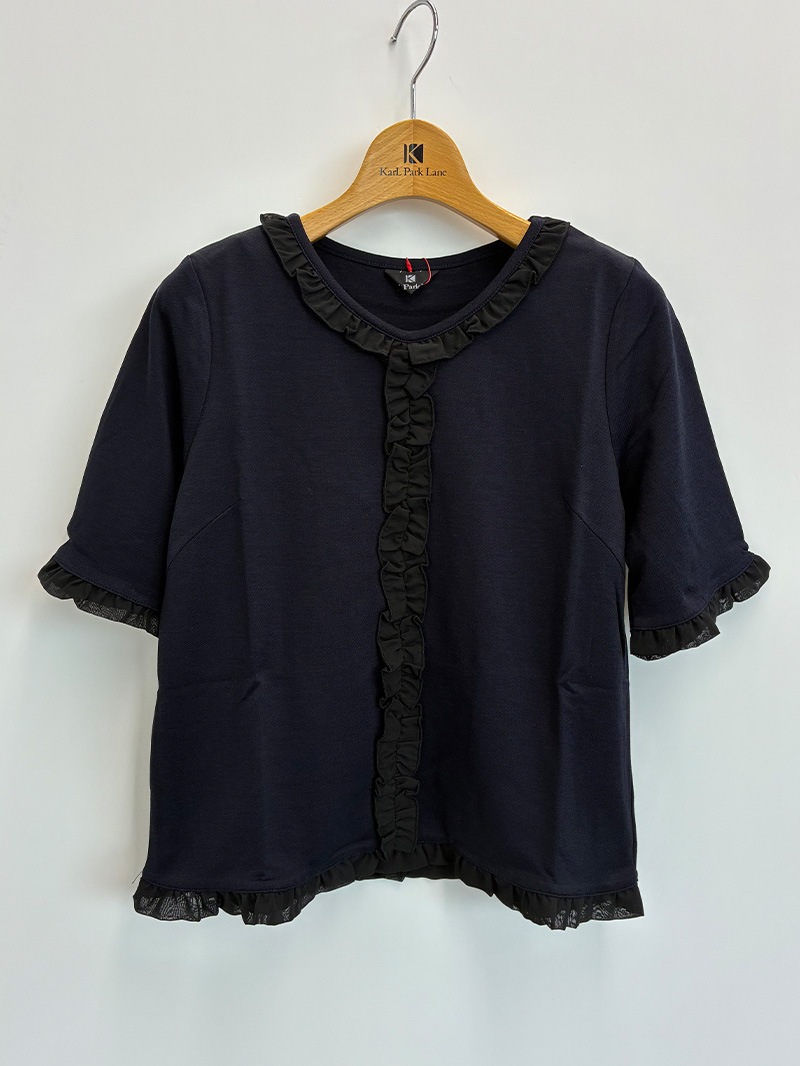 【20％OFF】フリル付半袖カットソー
